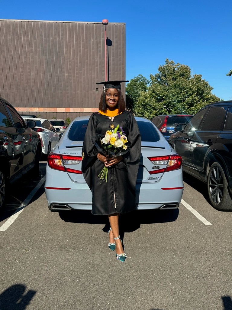 Photo of myself at my graduation